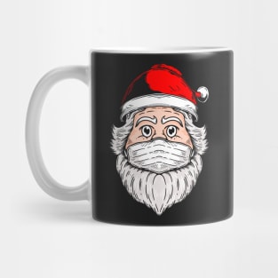 Santa Clause Wear Mask Illustration Mug